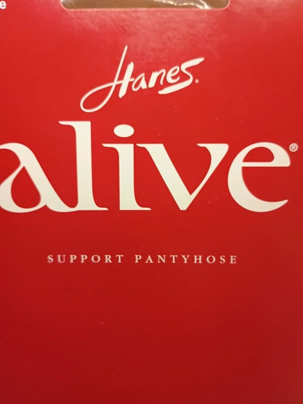 Hanes Alive Full Support Control Top Pantyhose‎ Size C Barely There